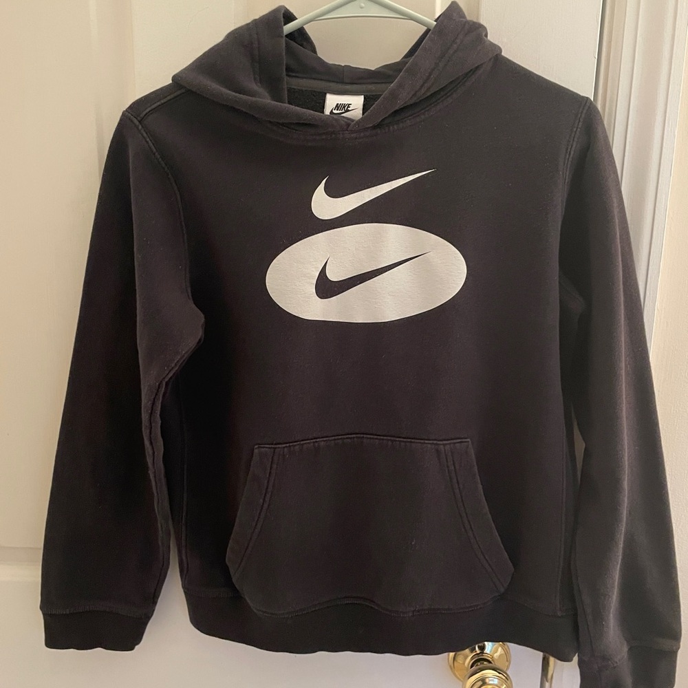 Nike Black Hoodie‎ with White Logo